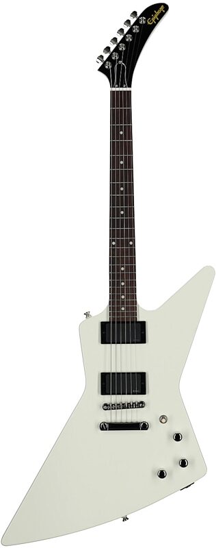 open zoom image for Epiphone Inspired by Gibson Explorer '80s Electric Guitar (with Gig Bag), Classic White, Full Straight Front