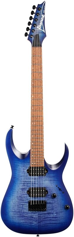 open zoom image for Ibanez RGA42FM Electric Guitar, Blue Lagoon Burst Flat, Full Straight Front