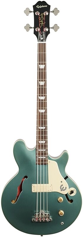 open zoom image for Epiphone Jack Casady Electric Bass, Pelham Blue, Full Straight Front