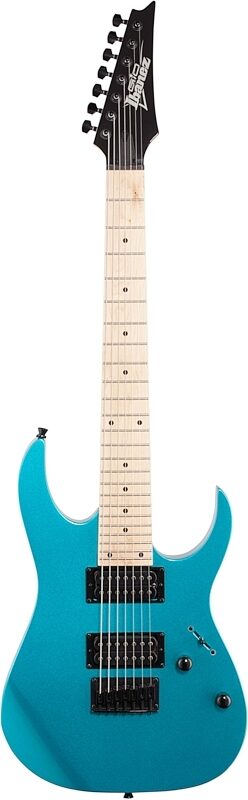 open zoom image for Ibanez GiO GRG7221M 7-String Electric Guitar, Metallic Light Blue, Full Straight Front