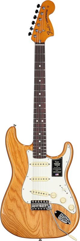open zoom image for Fender American Vintage II 1973 Stratocaster Electric Guitar, Rosewood Fingerboard (with Case), Aged Natural, Full Straight Front