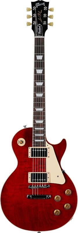 open zoom image for Gibson Les Paul Standard 50s Custom Color Electric Guitar, Figured Top (with Case), Cherry, Full Straight Front