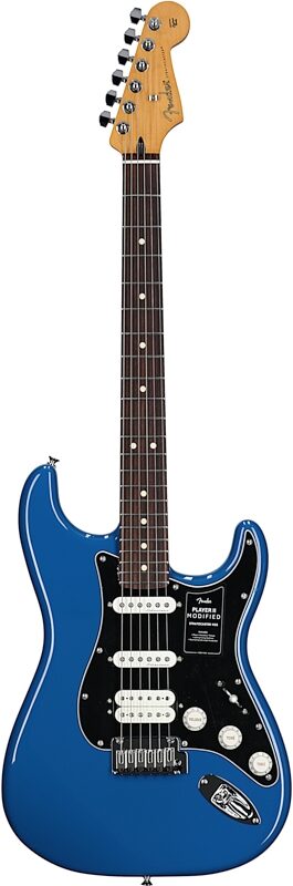 open zoom image for Fender Player II Modified Stratocaster HSS Electric Guitar, Rosewood Fingerboard (with Gig Bag), Electric Blue, Open Box (Very Good), Full Straight Front