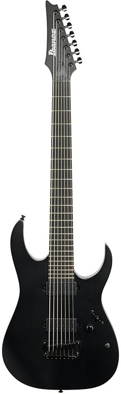 open zoom image for Ibanez RGIXL7 Iron Label Electric Guitar, 7-String, Black Flat, Full Straight Front