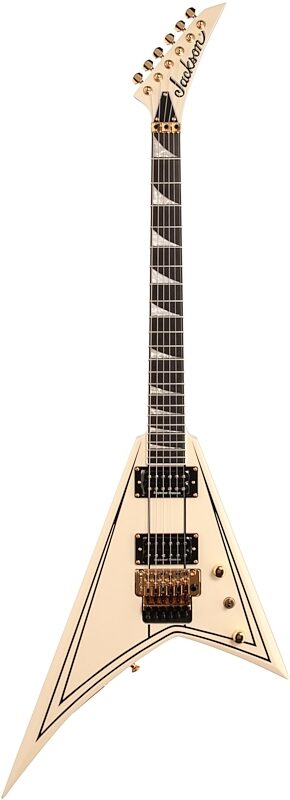 open zoom image for Jackson Pro Series Rhoads RR3 Electric Guitar, Ebony Fingerboard, Ivory with Black Pinstripes, Full Straight Front