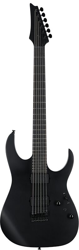 open zoom image for Ibanez RGRTB621 Iron Label Electric Guitar, Black Flat, Full Straight Front