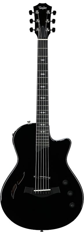 open zoom image for Taylor T5z Pro Armrest Electric Guitar (with Case), Black, Full Straight Front
