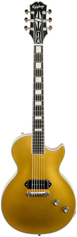 open zoom image for Epiphone Jared James Nichols Gold Glory Les Paul Custom Electric Guitar (with Hard Bag), New, Full Straight Front