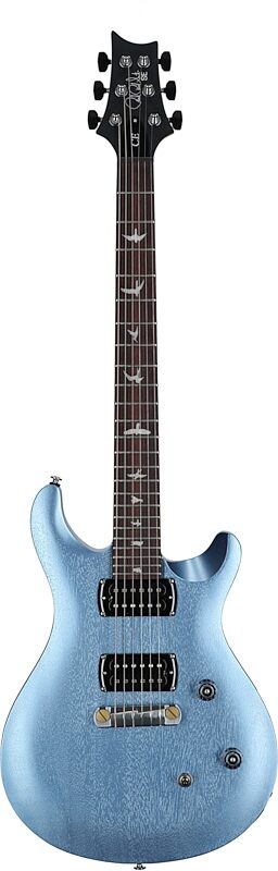 open zoom image for PRS Paul Reed Smith SE CE24 Standard Stoptail Electric Guitar (with Gig Bag), Satin Ice Blue Metallic, Full Straight Front