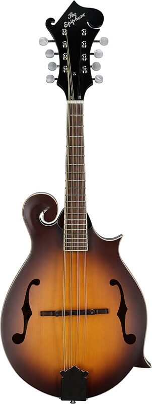open zoom image for Epiphone F-5 Studio Mandolin (with Gig Bag), Vintage Sunburst Satin, Full Straight Front