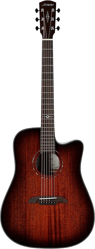 open zoom image for Alvarez MDA66CESHB Masterworks Dreadnought Acoustic-Electric Guitar (with Gig Bag), Sunburst, Full Straight Front