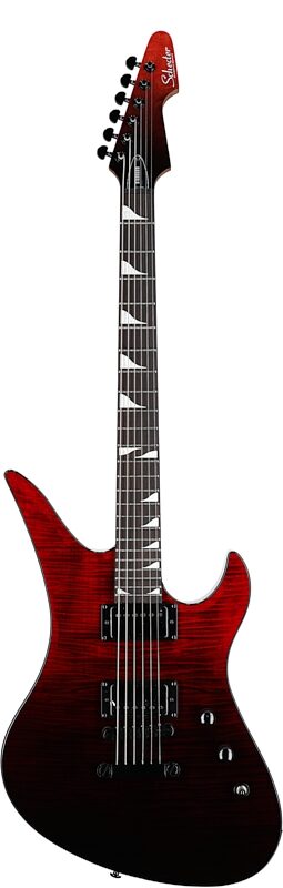 open zoom image for Schecter Avenger Standard Electric Guitar, Blood Burst, Full Straight Front