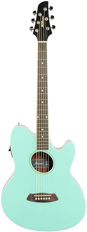 open zoom image for Ibanez TCY10E Talman Cutaway Acoustic-Electric Guitar, Seafoam Green, Full Straight Front