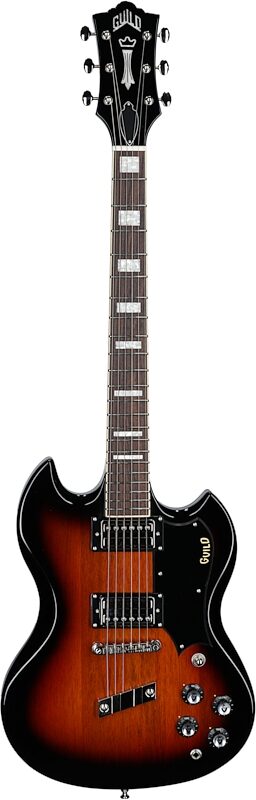 open zoom image for Guild Polara Deluxe Electric Guitar, Vintage Sunburst, Open Box (Very Good), Full Straight Front