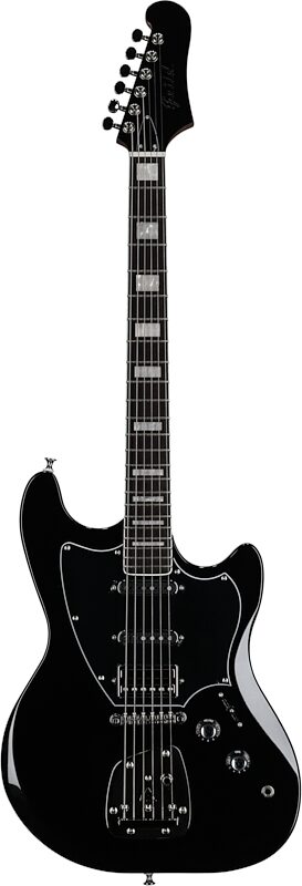 open zoom image for Guild Surfliner Deluxe Electric Guitar, Black Metallic, Full Straight Front