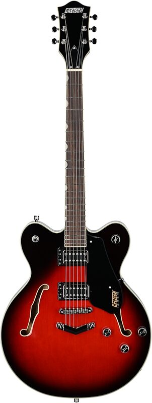 open zoom image for Gretsch G5622 Electromatic Center Block Double-Cut Electric Guitar, Claret Burst, Full Straight Front