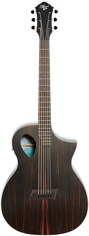 open zoom image for Michael Kelly Forte Port Exotic Java Ebony Acoustic Electric Guitar, Java, Full Straight Front