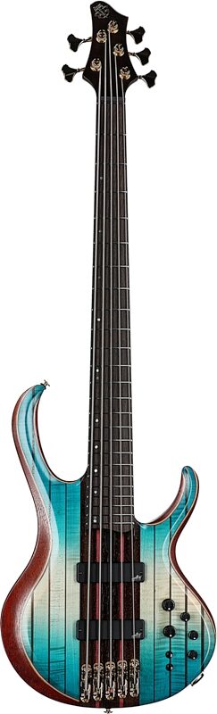 open zoom image for Ibanez Premium BTB1935 Bass Guitar (with Gig Bag), Caribbean Isle Lo-Gloss, Full Straight Front