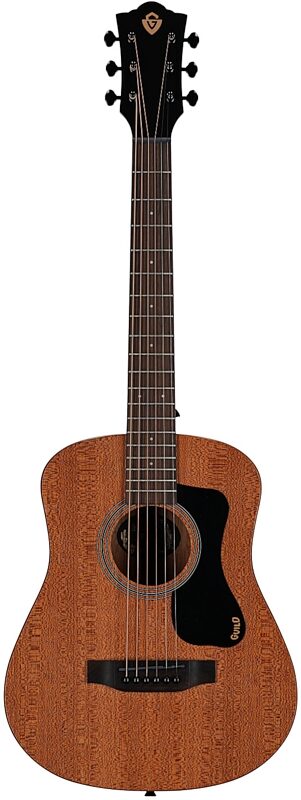 open zoom image for Guild Traveler Mini Dreadnought Mahogany Acoustic Guitar (with Gig Bag), New, Full Straight Front