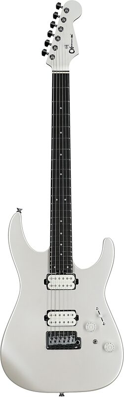 open zoom image for Charvel Pro-Mod Plus DK24 HH 2PT Electric Guitar, with Ebony Fingerboard (and Case), Celestial Silk, Open Box (Very Good), Full Straight Front