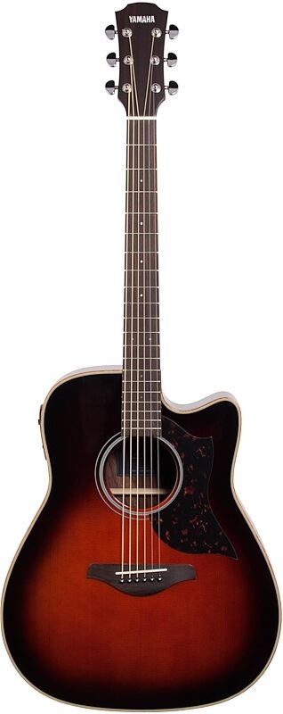 open zoom image for Yamaha A1R Acoustic-Electric Guitar, Tobacco Brown Sunburst, Full Straight Front