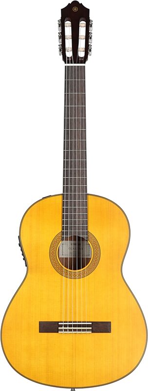 open zoom image for Yamaha CGX122MS Spruce Top Classical Acoustic-Electric Guitar, Natural, Full Straight Front