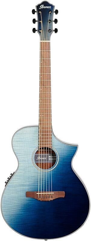 open zoom image for Ibanez AEWC32FM Acoustic-Electric Guitar, Indigo Sunset, Full Straight Front