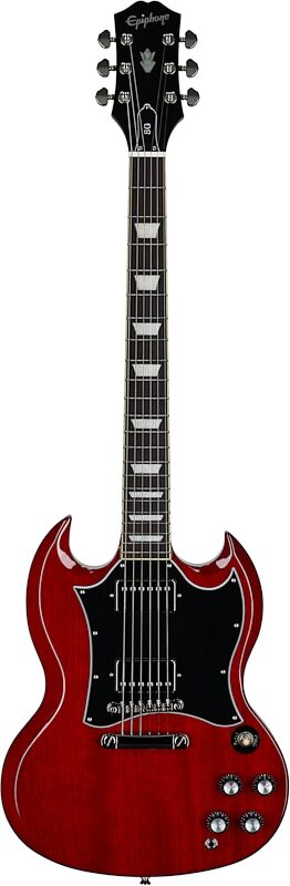 open zoom image for Epiphone Inspired by Gibson SG Standard Electric Guitar (with Gig Bag), Cherry, Rosewood Fretboard, Full Straight Front