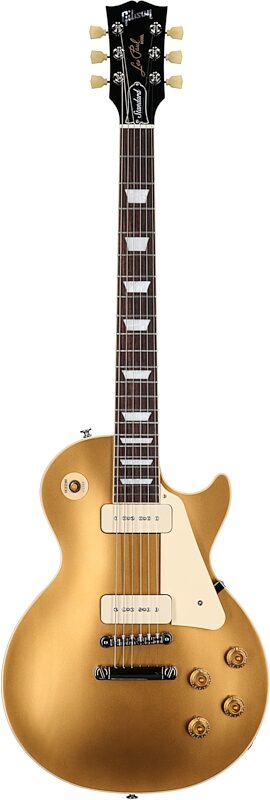 open zoom image for Gibson Les Paul Standard '50s P90 Electric Guitar (with Case), Gold Top, Full Straight Front