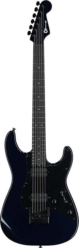 open zoom image for Charvel Pro-Mod Plus So-Cal SC1 HH Electric Guitar (with Gig Bag), Midnight Blue, Full Straight Front