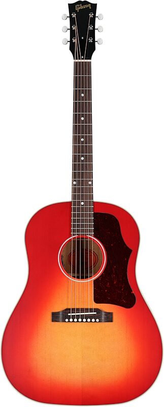 open zoom image for Gibson Exclusive J-45 50s Faded Acoustic-Electric Guitar (with Case), Vintage Cherry Sunburst, Full Straight Front