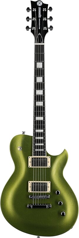 open zoom image for Reverend Roundhouse HH Electric Guitar, Limeade, Full Straight Front