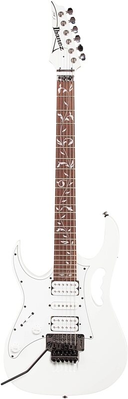 open zoom image for Ibanez JEMJRL Steve Vai JEM Junior Electric Guitar, Left-Handed, White, Full Straight Front