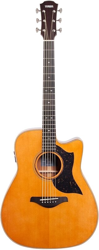 open zoom image for Yamaha A5M Dreadnought Acoustic-Electric Guitar (with Case), Vintage Natural, Full Straight Front