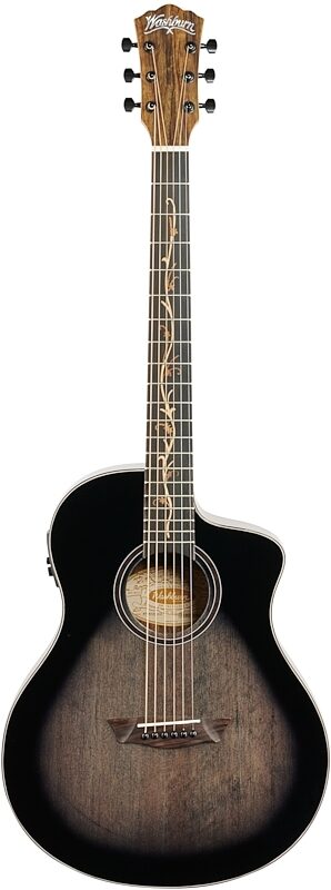 open zoom image for Washburn Bella Tono Vite S9V Acoustic-Electric Guitar, Charcoal Burst, Full Straight Front