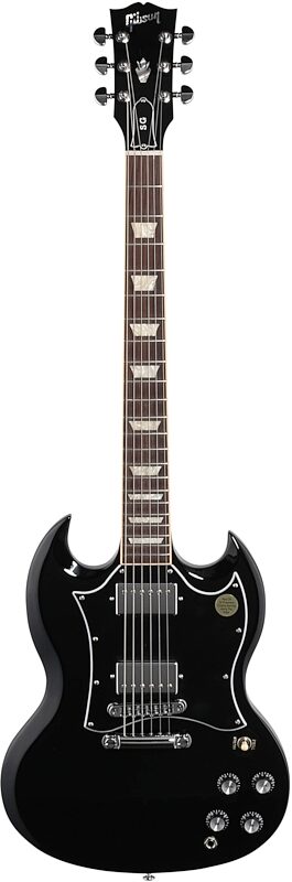open zoom image for Gibson SG Standard Electric Guitar (with Soft Case), Ebony, Full Straight Front