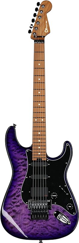 open zoom image for Charvel Marco Sfogli PM SC1 HSS Electric Guitar, Transparent Purple, Full Straight Front
