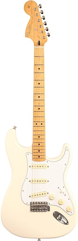 open zoom image for Fender Jimi Hendrix Stratocaster Electric Guitar, Olympic White, Full Straight Front