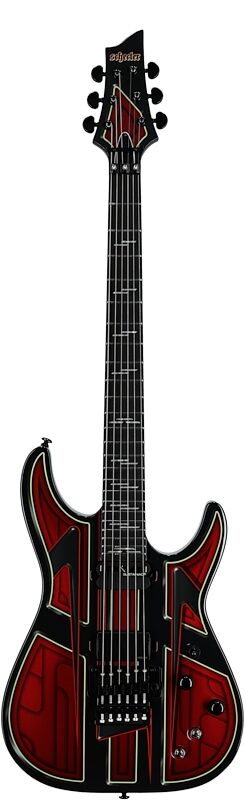 open zoom image for Schecter C-1 FRS Pryzm Vespid Electric Guitar, Metallic Red, Full Straight Front