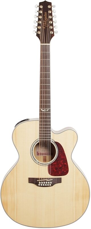 open zoom image for Takamine GJ72CE Jumbo Cutaway Acoustic-Electric Guitar, 12-String, Natural, Open Box (Very Good), Full Straight Front