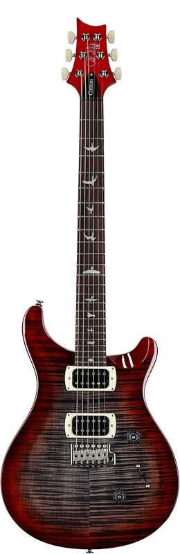 open zoom image for PRS SE Custom 24 V2 Electric Guitar (with Gig Bag), Charcoal Cherry Burst, Full Straight Front