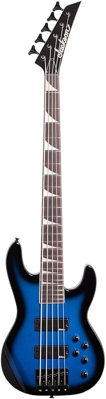 open zoom image for Jackson JS3V Concert Electric Bass, 5-String, Amaranth Fingerboard, Metallic Blue, Full Straight Front