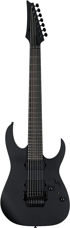 open zoom image for Ibanez RGRB720 Iron Label Electric Guitar, 7-String, Black Flat, Full Straight Front