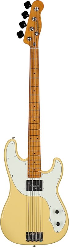 open zoom image for Squier Classic Vibe Telecaster Electric Bass, with Maple Fingerboard, Vintage White, Full Straight Front