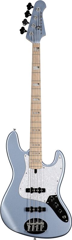 open zoom image for Lakland Skyline 44-60 Vintage J Custom Electric Bass, Ice Blue Metallic, Full Straight Front