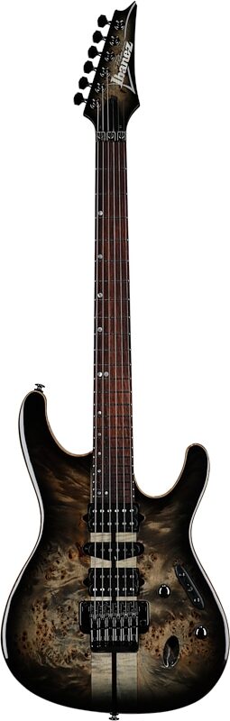 open zoom image for Ibanez S1070PBZ Premium Electric Guitar (with Gig Bag), Charcoal Black Burst, Open Box (Very Good), Full Straight Front