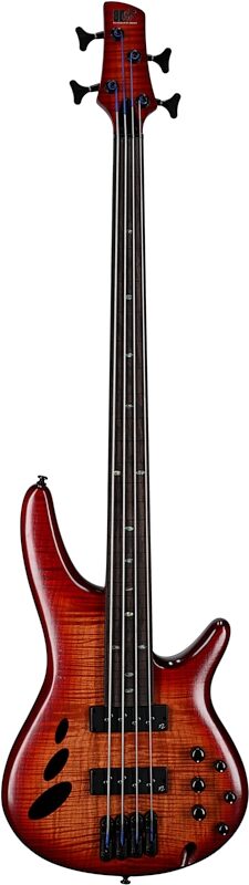 open zoom image for Ibanez SRD900F Bass Workshop Fretless Electric Bass, Brown, Full Straight Front