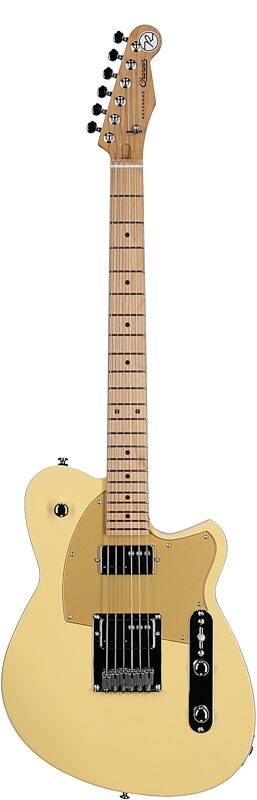 open zoom image for Reverend Charger Cleancut Electric Guitar, Powder Yellow, Full Straight Front