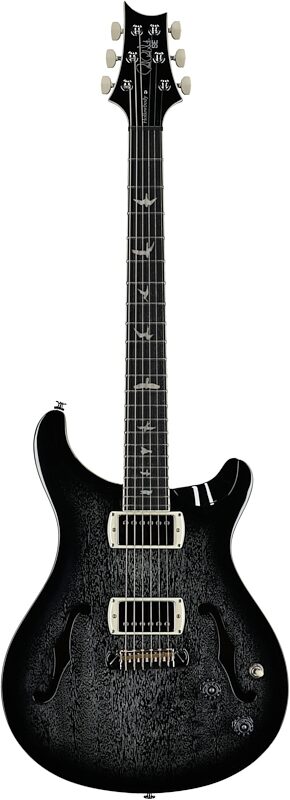 open zoom image for PRS Paul Reed Smith SE Hollowbody Standard v2 Electric Guitar (with Gig Bag), Dog Hair Smokeburst, Full Straight Front