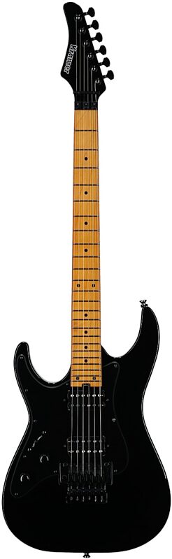 open zoom image for Kramer Volante HHFR Electric Guitar, Left-Handed (with Gig Bag), Intruder Black, Full Straight Front